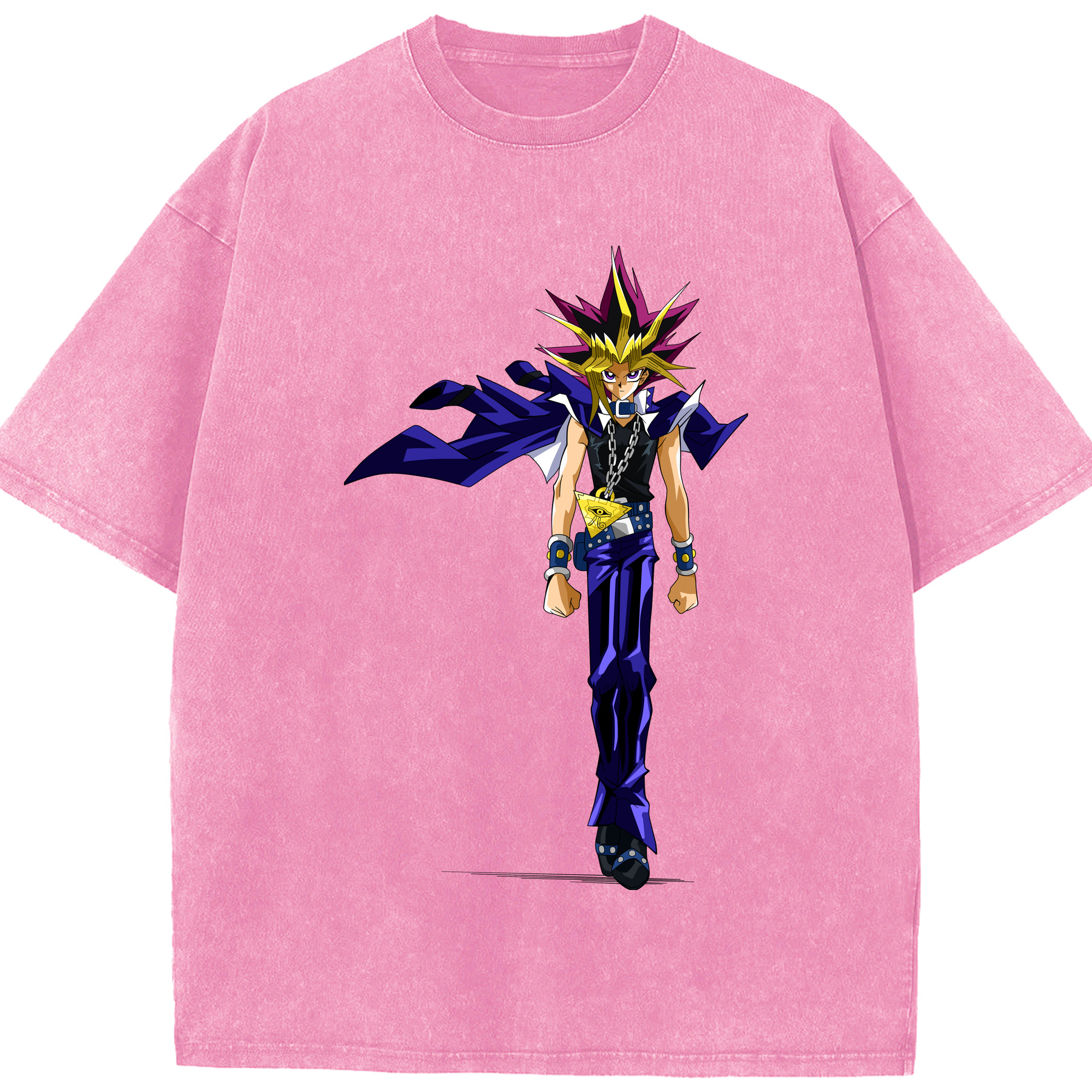 （画像用） 遊☆戯☆王 Yu-Gi-Oh! 綿100% ヴィンテージ風 半袖Tシャツ（フロントプリント）